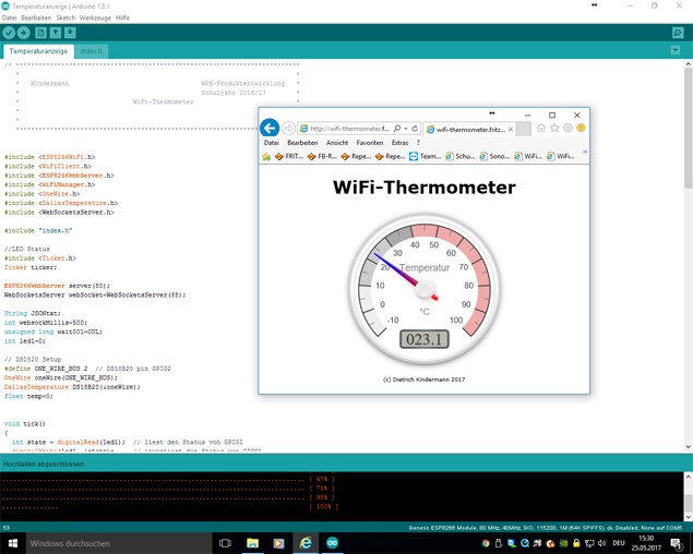 WiFi-Thermometer (Softwareupload)