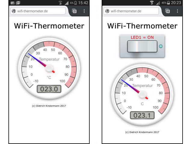 WiFi-Thermometer (Access-Point-Modus)