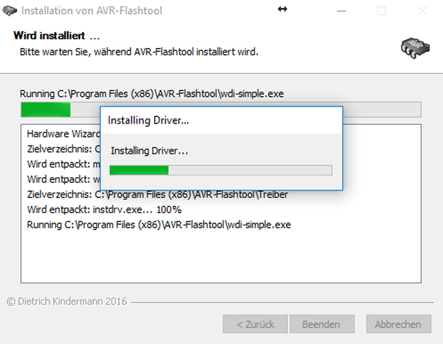 Flashtoolinstallation mit wdi-simple