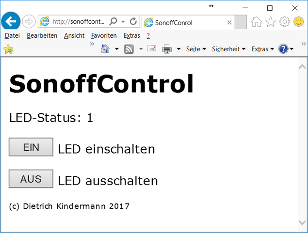 SonoffControl (Version 1)